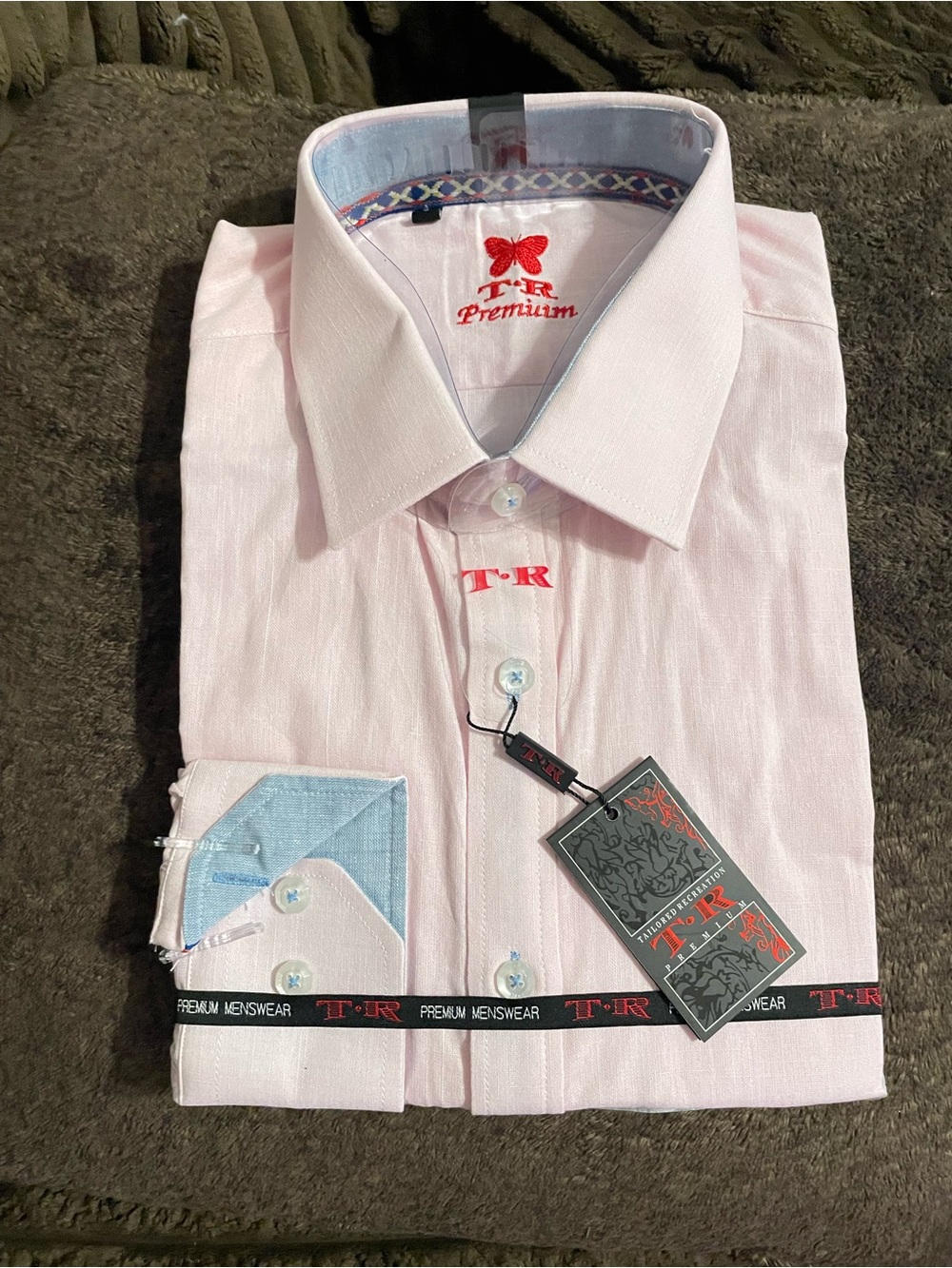 Men’s light pink Casual Button-Down Shirt